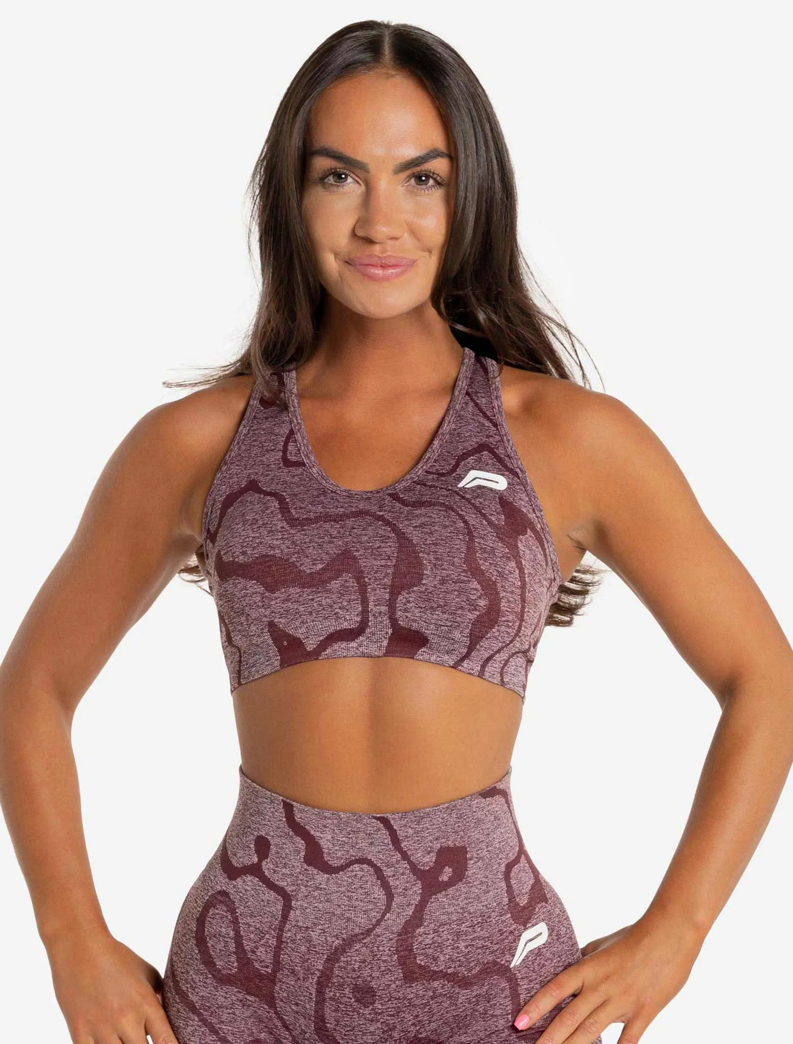 Sustainable Seamless Sports Bra - Burgundy