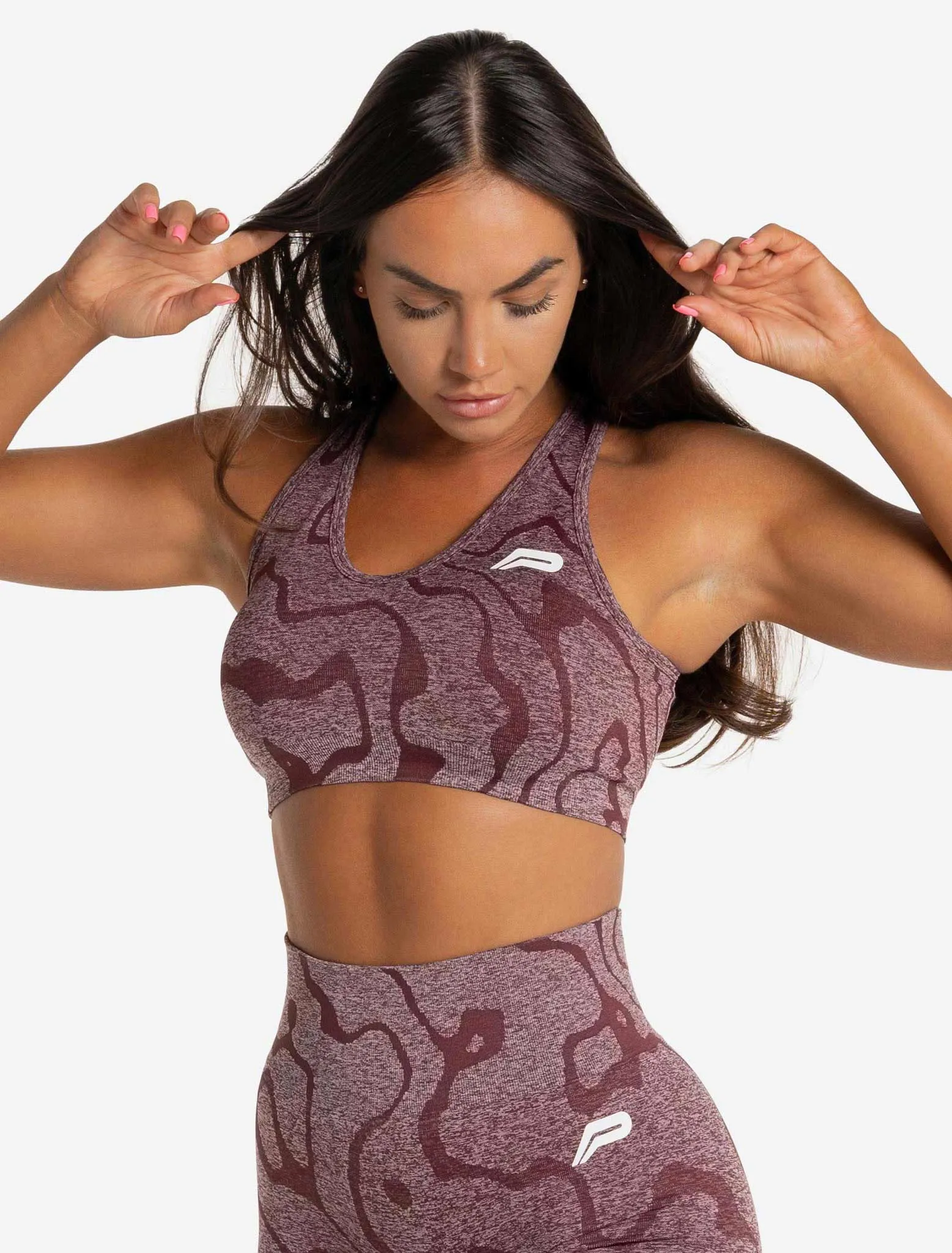 Sustainable Seamless Sports Bra - Burgundy