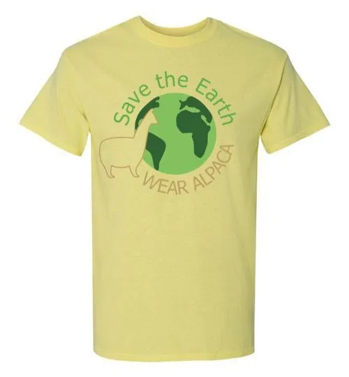 t-shirt: Save the Earth Wear Alpaca - Short-Sleeve