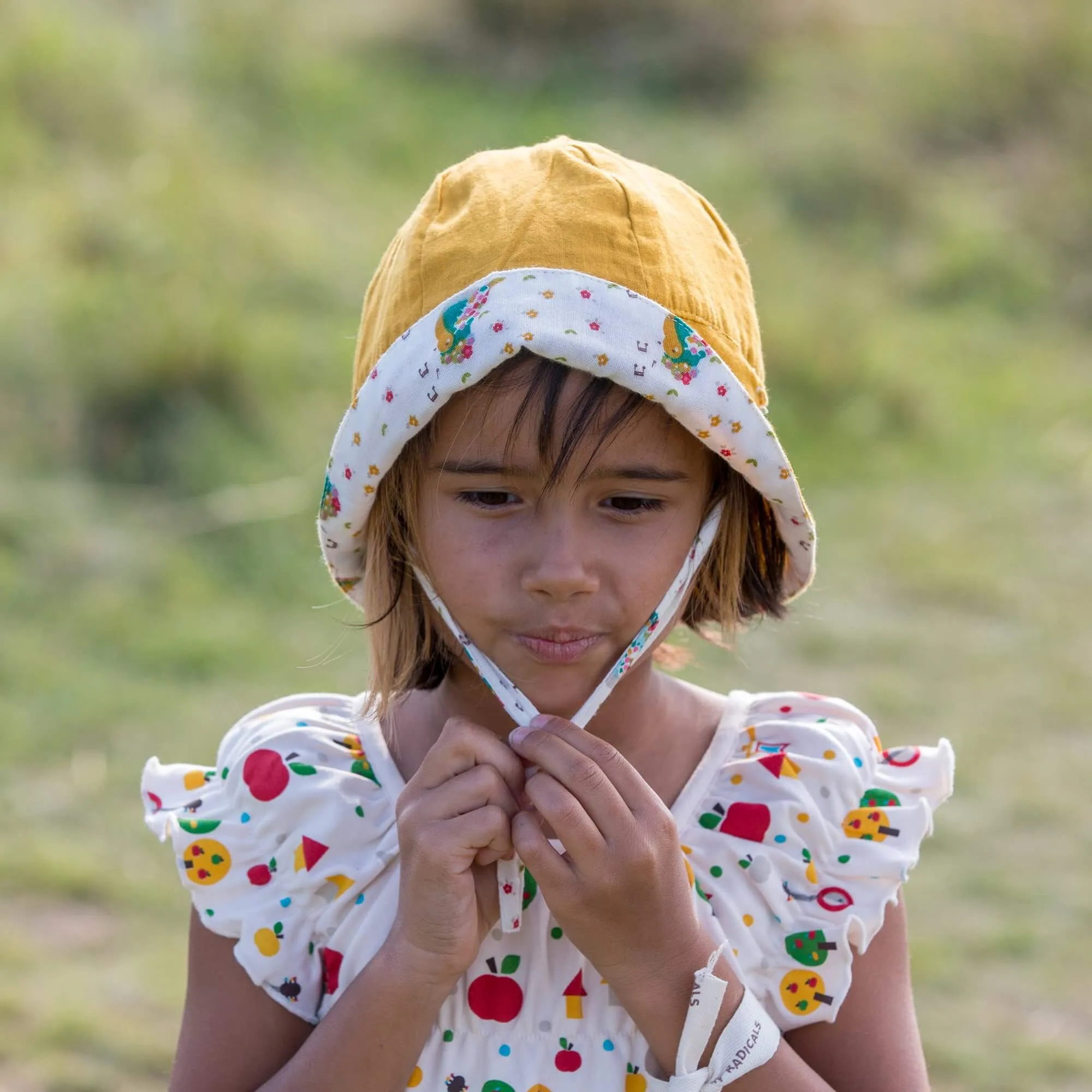 The Birds Did Sing & Gold Reversible Sunhat