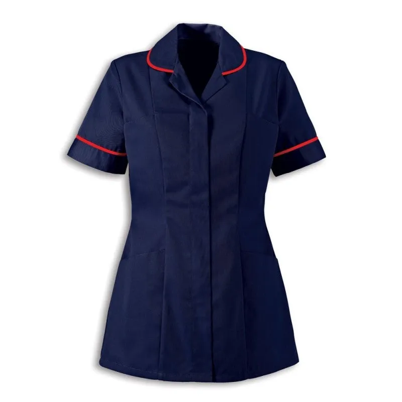 Traditional Nurses Tunic with Contemporary Cut - Navy Blue