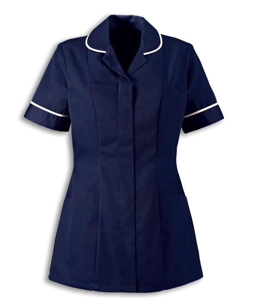 Traditional Nurses Tunic with Contemporary Cut - Navy Blue