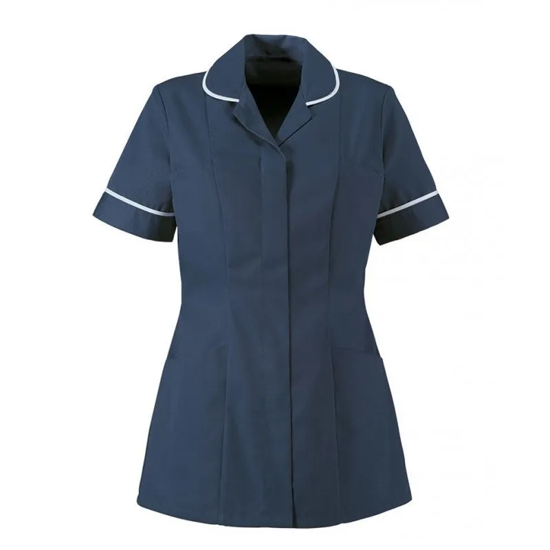 Traditional Nurses Tunic with Contemporary Cut - Navy Blue