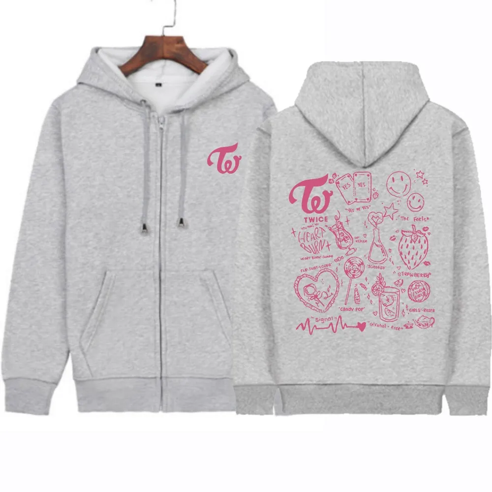 TWICE Zip Up Hoodies