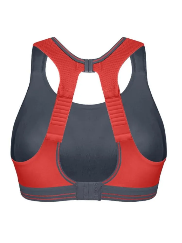 Ultimate Run Sports Bra - Slate Grey/Grenadine