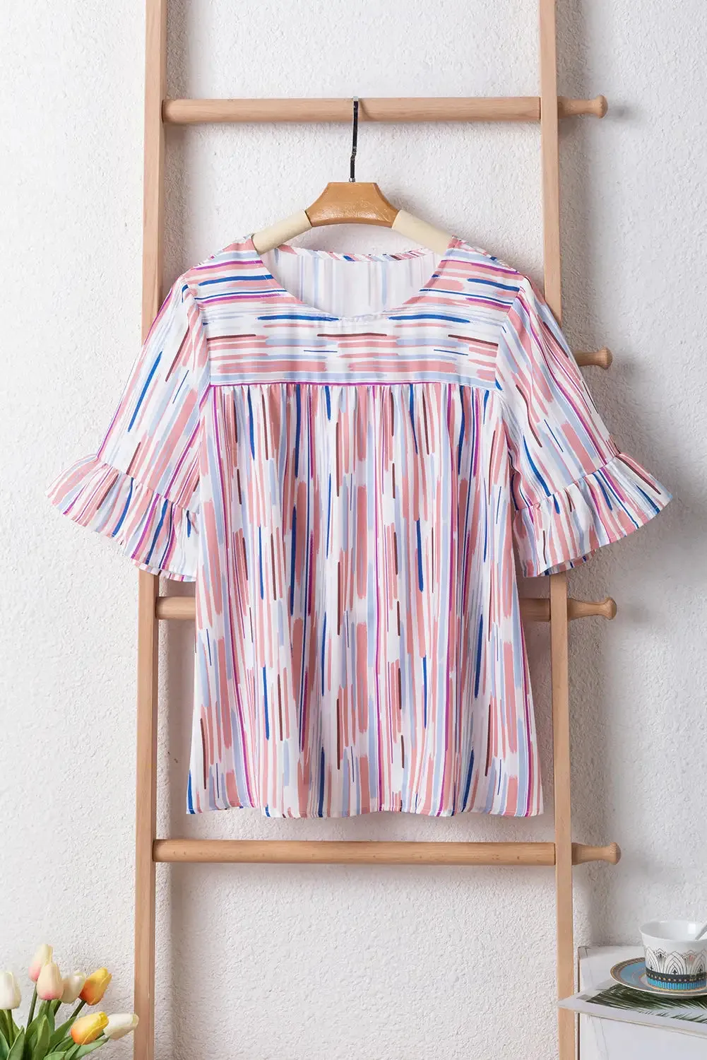 Vibrant Multicolor Striped Blouse