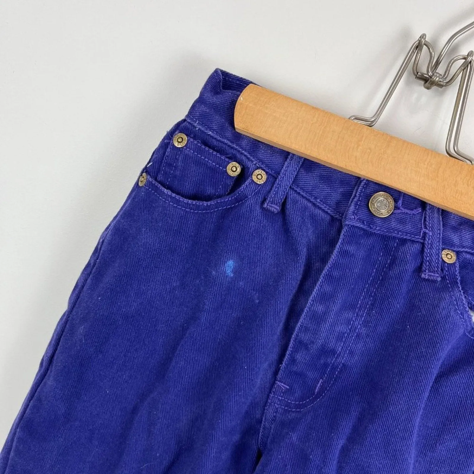 Vintage The Place Purple Jean Jacket Pants Set 6/8