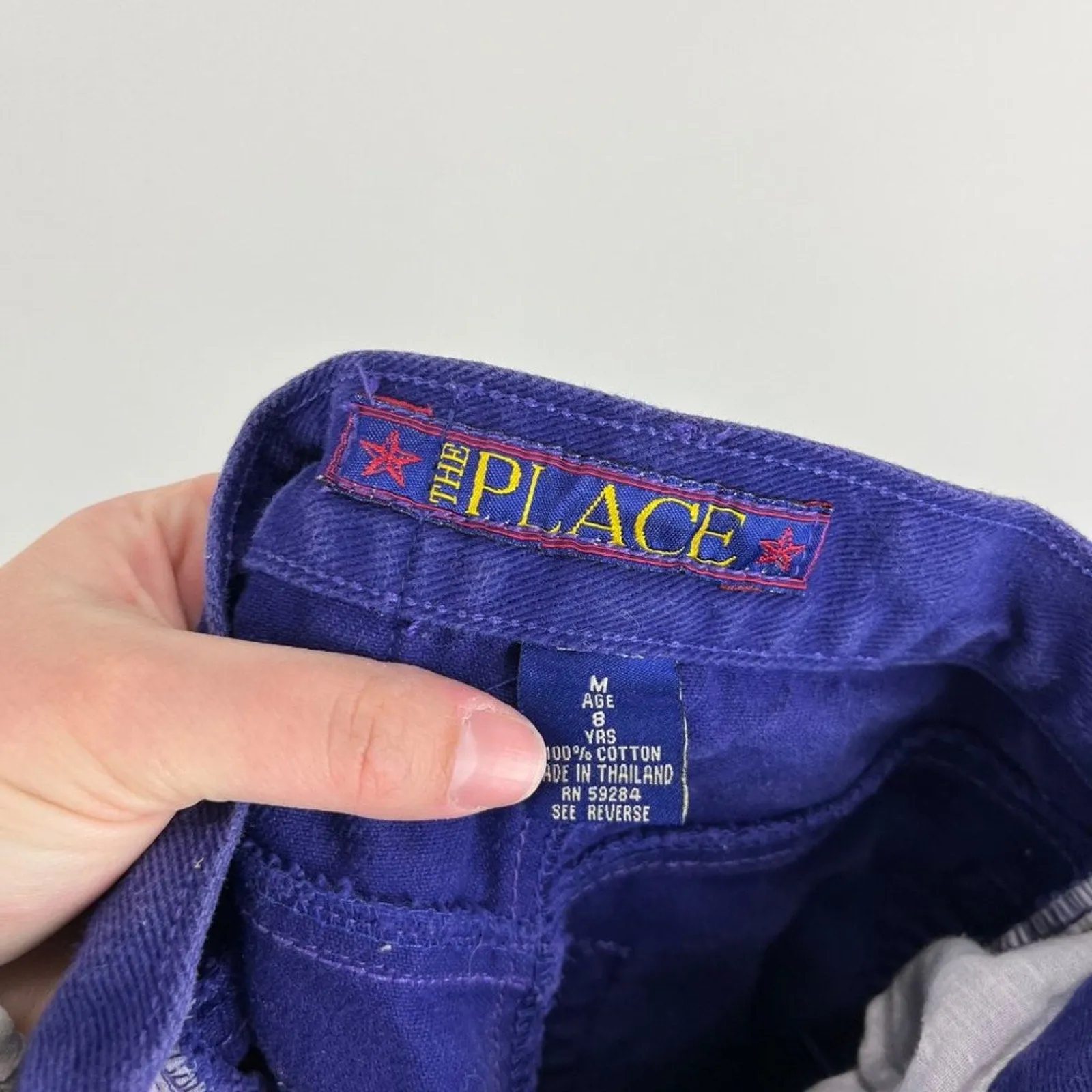 Vintage The Place Purple Jean Jacket Pants Set 6/8