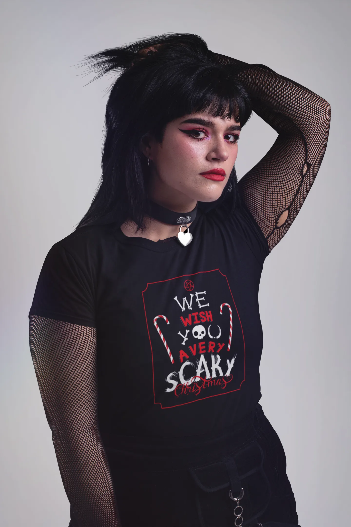 We Wish You A Scary Christmas Candy Cane Tee - Unisex Shirt