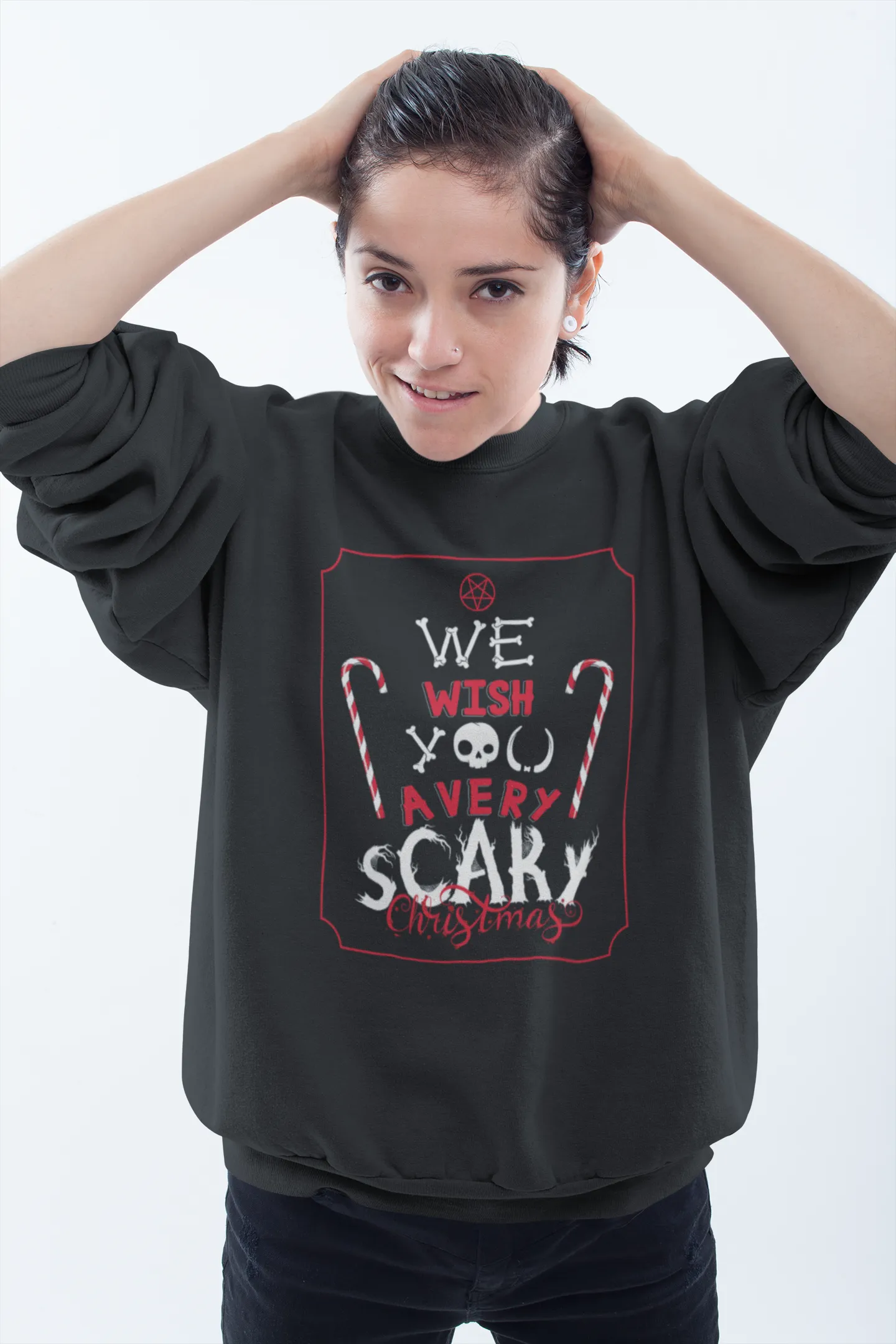 We Wish You A Scary Christmas Candy Cane Tee - Unisex Shirt