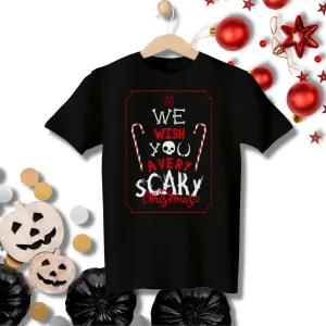 We Wish You A Scary Christmas Candy Cane Tee - Unisex Shirt