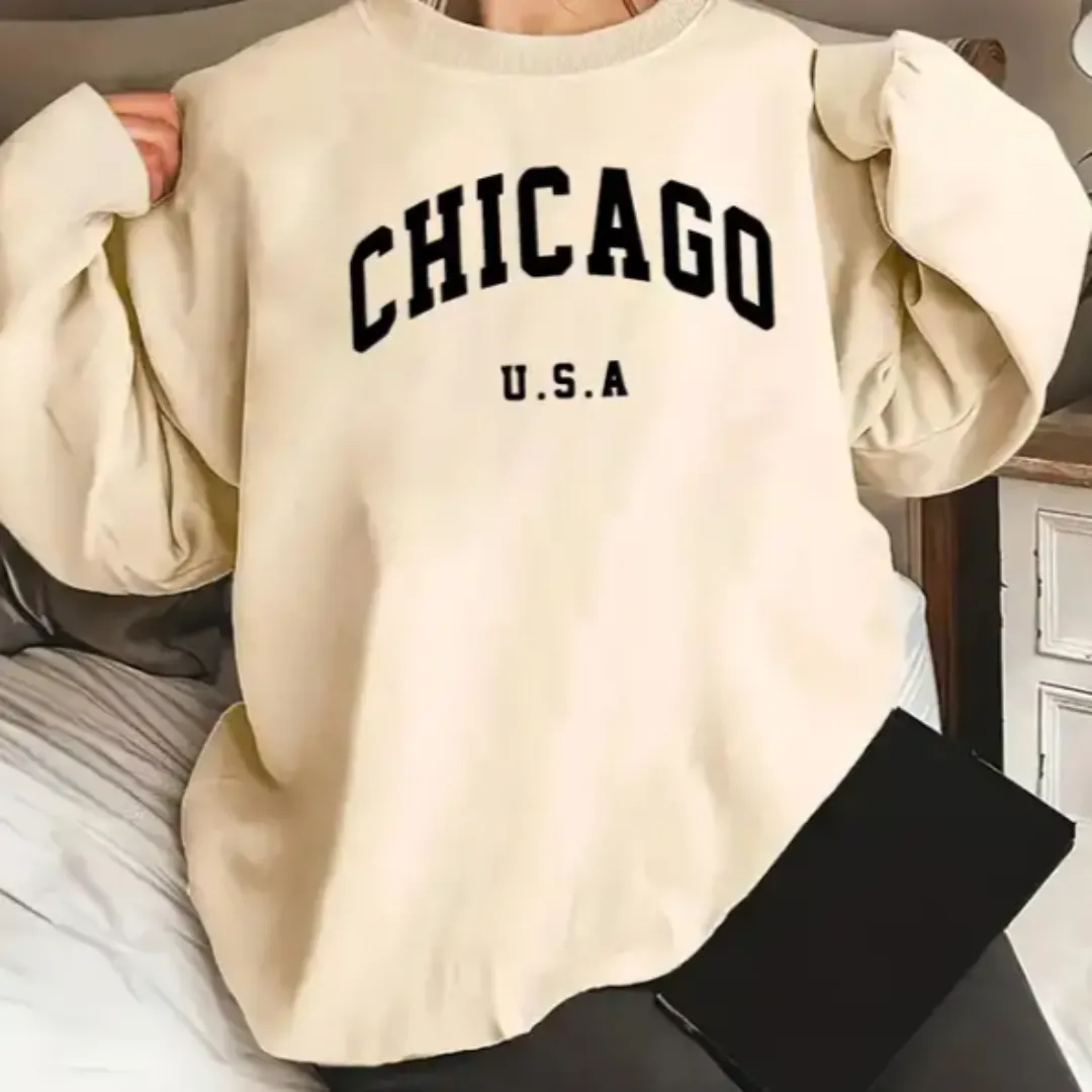 Women Oversized Sweatshirt, Long Sleeve Casual Loose Pullover Top