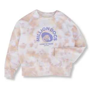 Women’s Vanilla Cream Tie Dye Fleece Sweatshirts