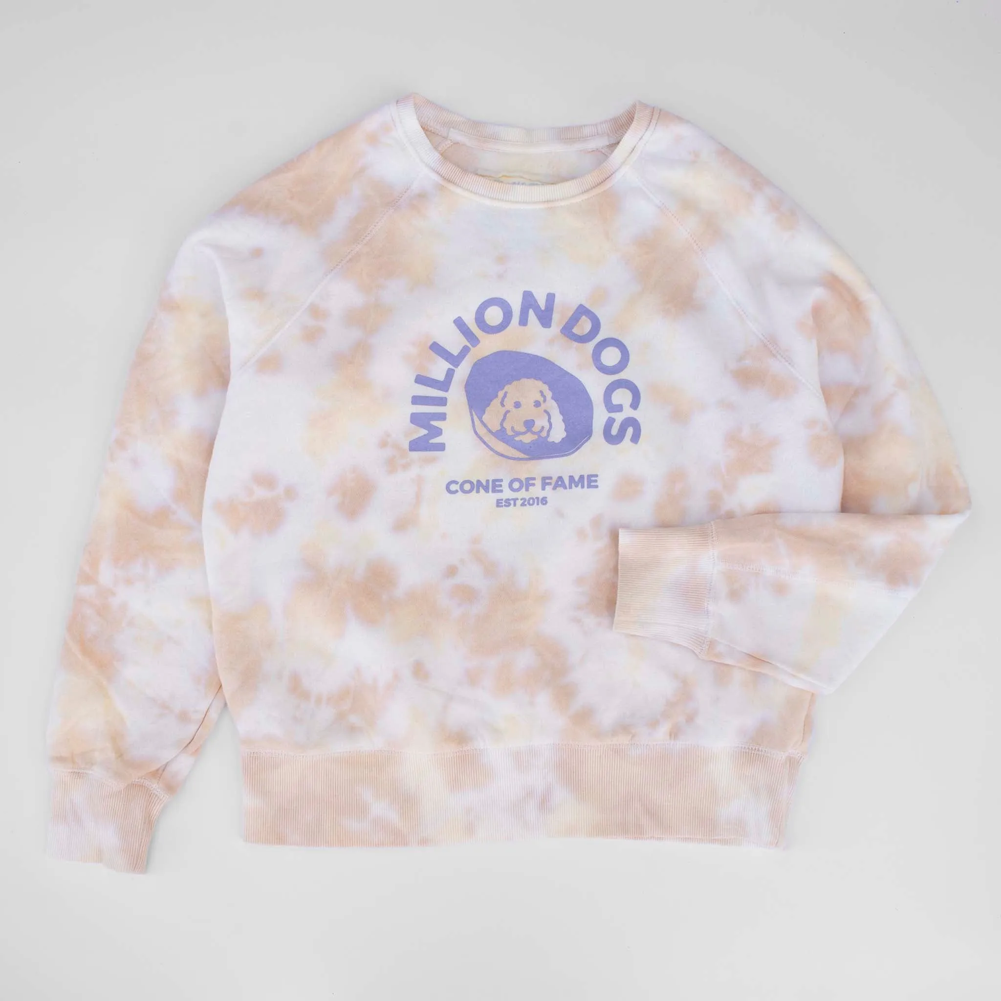 Women’s Vanilla Cream Tie Dye Fleece Sweatshirts