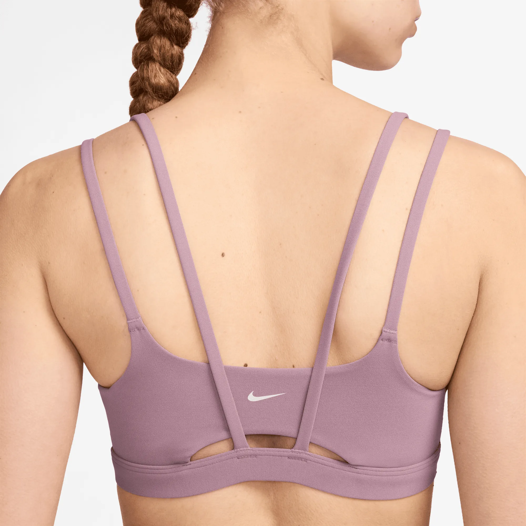 Women's Zenvy Strappy Light-Support Padded Sports Bra (523 - Plum Dust/White)