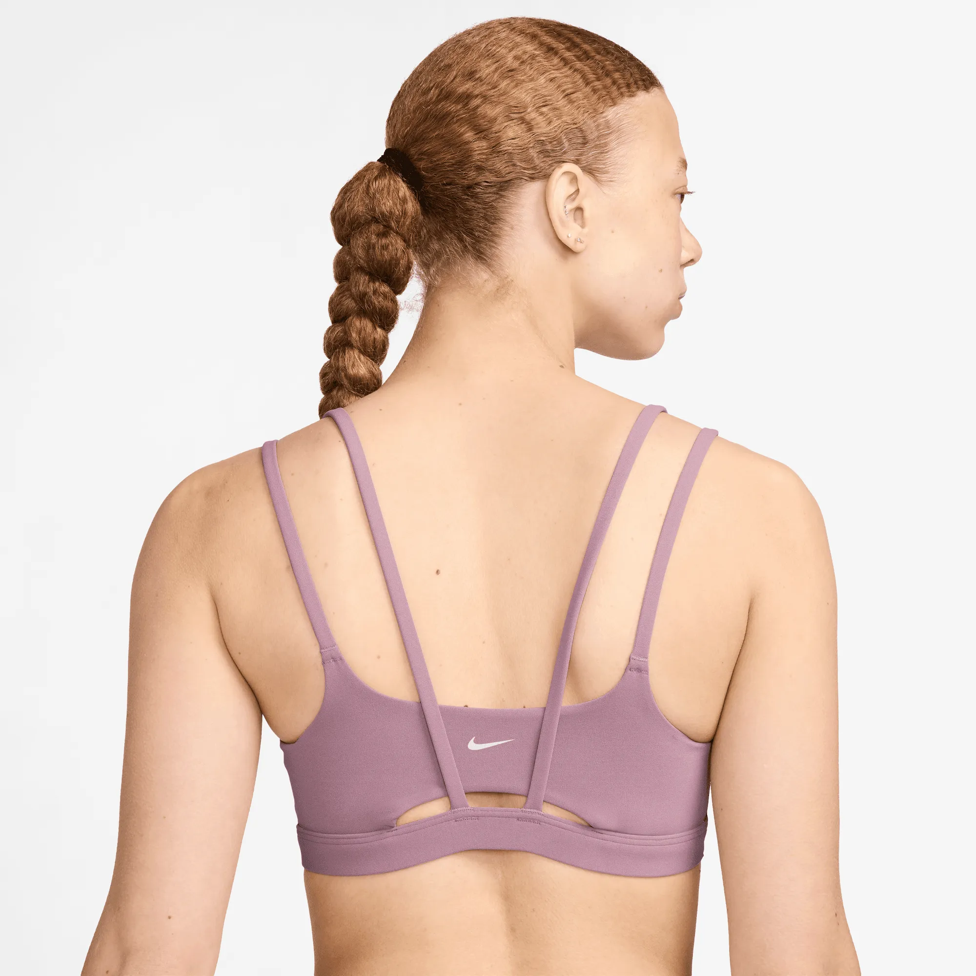 Women's Zenvy Strappy Light-Support Padded Sports Bra (523 - Plum Dust/White)