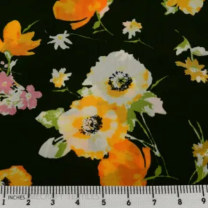 Yellow Large Floral Cotton Print